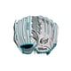 thumbnail image 1 of Wilson 2024 A500 Siren 11.75 Guante de softbol de lanzamiento rápido para jóvenes en el campo - Tiro con la mano derecha Blanco/Gris/Verde azulado, 1 of 1