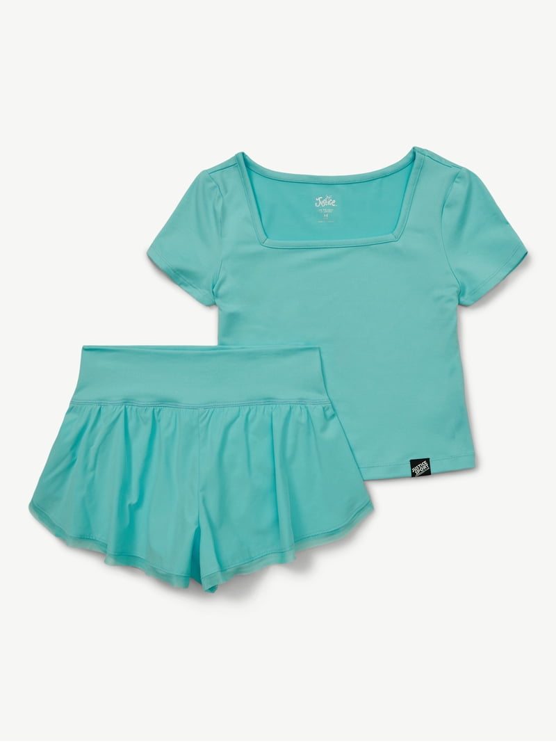 Justice Girls Mesh Hem Tulip Short Set, Sizes XS - XLP - Walmart.com
