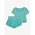 thumbnail image 5 of Justice Girls Mesh Hem Tulip Short Set, Sizes XS - XLP, 5 of 7