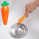 thumbnail image 4 of Herramienta depiladora de baño en forma de zanahoria - Clip de limpieza de plástico montado en la pared para fregadero, ducha, desagüe de cocina - naranja, 15,5x5x2,5cm, limpiador de alcantarillado, 4 of 6
