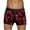 Wine, variant on Men's Underwear Mid-Waist Printed Briefs for Everyday Comfort and Valentine- Rose Motif L