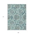 thumbnail image 3 of HomeRoots 585674 9 x 12 ft. Floral Washable Indoor & Outdoor Traditional Rectangle Area Rug, Teal Blue, Gray & Aqua, 3 of 5