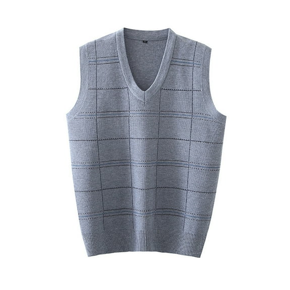 Metal Mesh Tank Top Mens Wool Autumn Winter Casual Fashion V Neck Sleeveless Knit and Sweater Vest