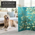 thumbnail image 5 of Red Lantern 3 ft. Short Van Gogh Canvas Folding Screen - Almond Blossoms/Wheat Field, 5 of 7
