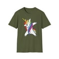 thumbnail image 2 of Unicorn Dabbing, Gildan Unisex Softstyle T-Shirt, Funny Graphic Tee, S-3XL, 2 of 6