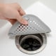 thumbnail image 4 of Protector de suelo para ducha y cocina de color gris, recogedor de pelo para desagüe de alcantarillado, alfombrilla de baño antideslizante con ventosa protectora para desagüe, 4 of 6