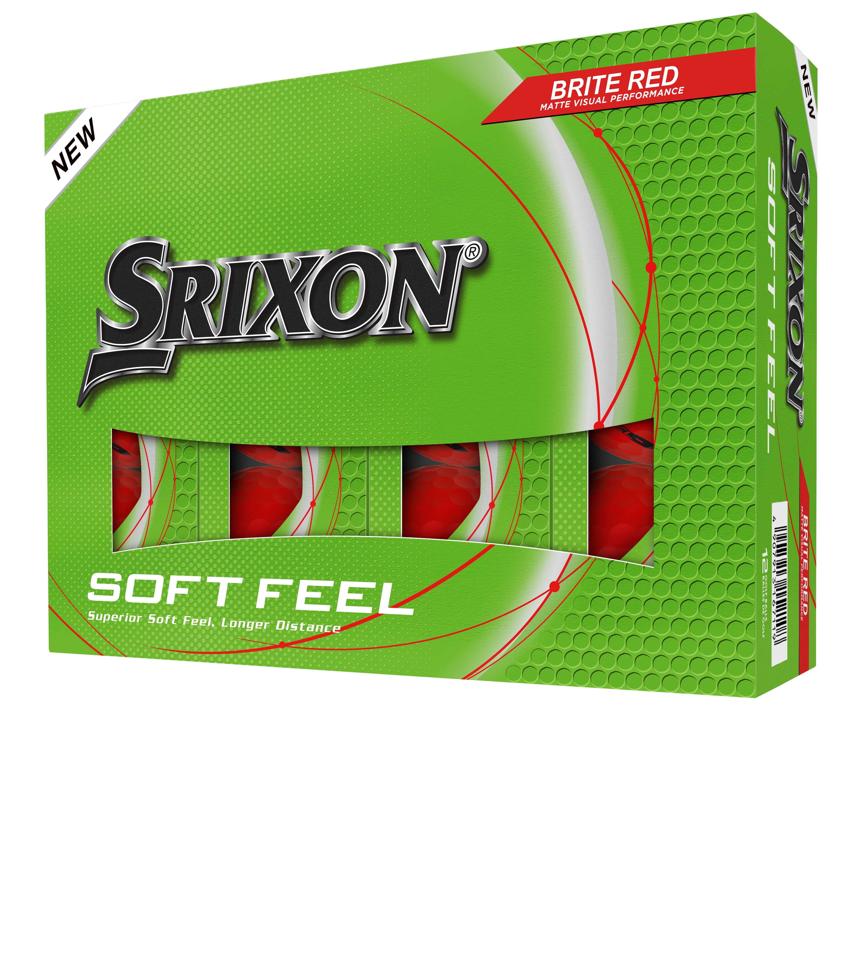 Srixon Soft Feel Brite Golf Balls 1-Dozen Red