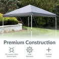 thumbnail image 3 of Sunnydaze 12' x 12' Gray Solid Standard Pop-Up Canopy Shade, 3 of 14