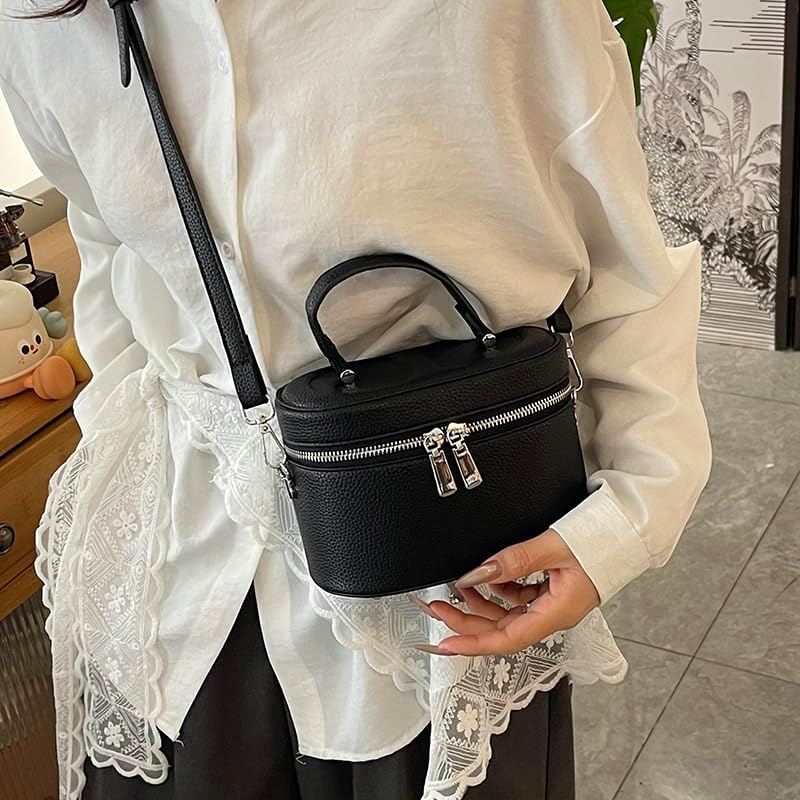 SPEKSEE Square Box Bag Crossbody Purse PU Leather Top-Handle Pouch Purse Designer Shoulder Bag for Women