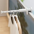 thumbnail image 4 of Travel Laundry Hanger 11.8"X3.4" Retractable Over Door Clothes Drying Rack, Portable Folding Clothes Rod for Dorm Apartment No-Tool Installation, 1 Clothes Hanger, 4 of 5