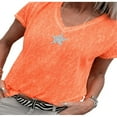thumbnail image 1 of Womens Plus Size Short Sleeve V-Neck Tops, 1 of 2
