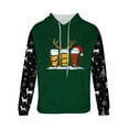 thumbnail image 4 of KeShDi Christmas Long Sleeve Shirts for Men Casual Fashion Hooded Sweatshirts Round Neck Print Pullover Long Sleeve Sweatshirt Green XL, 4 of 5