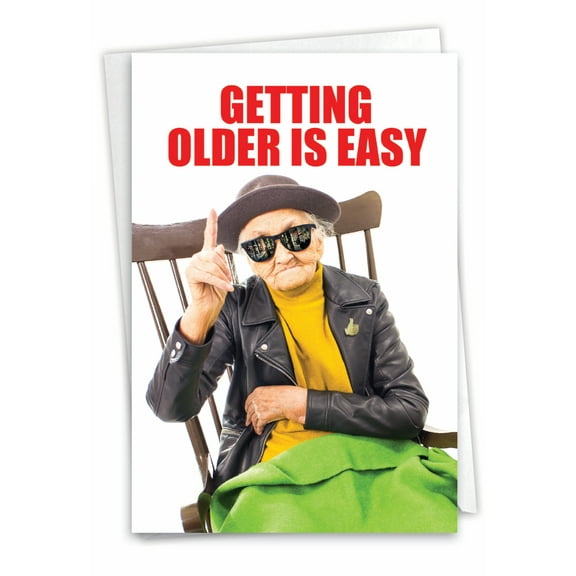 NobleWorks Funny Birthday Greeting Card with 5 x 7 Inch Envelope (1 Card) Bday Out Of The Chair C8222BDG