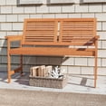 thumbnail image 5 of Costway 2-Person Patio Bench with Slatted Backrest and Seat Garden Loveseat Chair Furniture, 5 of 10