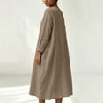 thumbnail image 4 of HAPIMO Women Maxi Dress With Round Neck Loose For Loungewear And Travel Coffee S, 4 of 8