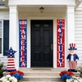 thumbnail image 4 of CaiYueKe 4th of July Decorations Patriotic Decorations Red White and Blue Banner Outdoor Hanging American Flag Porch Decor for Fourth of July Veterans Labor Memorial Presidents Flag Election Day, 4 of 7