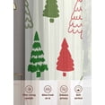 thumbnail image 5 of Red Green Christmas Tree Sheer Curtains 63 Inch Length 2 Panels Set, Xmas Tree Watercolor Voile Window Treatment Rod Pocket Curtains Sheers Drapes for Bedroom/Living Room/Kitchen 52x"63"x2, 5 of 7