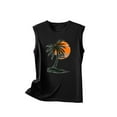 thumbnail image 4 of Titcea Tank Top for Women Palm Tree Printed Round Neck Sleeveless Graphic Tees Hawaiian Beach Holiday Summer Casual T Shirts, 4 of 5