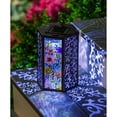 thumbnail image 2 of Home & Garden Wild Flowers Solar Lantern Metal Hand Painted Embossed 2Sp7049, 2 of 2