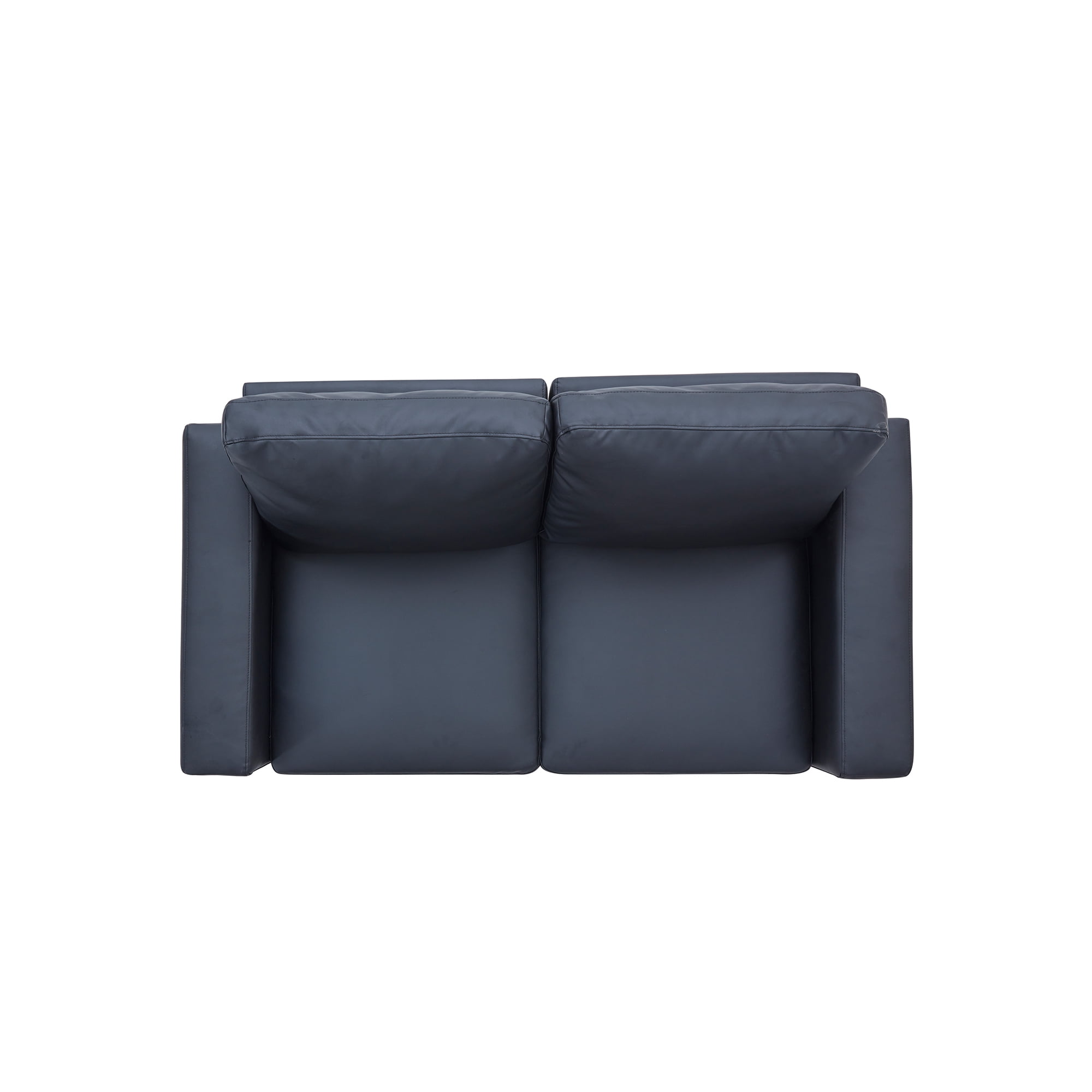 Veryke Contemporary Home Office Upholstered Loveseat Sofa with Wood Frame in Black PU Leather Veryke Contemporary Home Office Upholstered Loveseat Sofa with Wood Frame in Black PU Leather