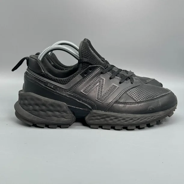 New Balance 574 Sport Men's 8.5 Black Athletics Sneakers Lace-Up Low Top Shoes