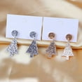 thumbnail image 6 of BNNG Sparkly Christmas Earrings For Women Christmas Shining Christmas Tree Simple Acrylic Earrings Gold Silver Earrings Acrylic Earrings Ladies' Halloween Themed Dangle Earrings, 6 of 9