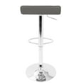 thumbnail image 5 of Ale Contemporary Adjustable Barstool in Grey PU Leather by LumiSource - Set of 2, 5 of 7