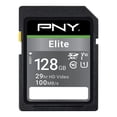thumbnail image 1 of Tarjeta de memoria PNY Elite 128GB Class 10 U1 V10 SDXC 100MB/s, 1 of 9
