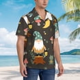 thumbnail image 5 of Bixox Men's Hawaiian Shirts Men's Gnome Insect Frog Print Short-Sleeve Shirt-Large, 5 of 8
