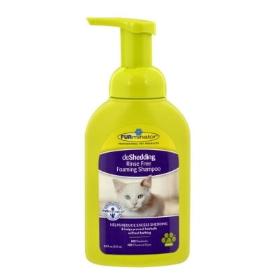 Furminator Deshedding Rinse Free Foaming Cat Shampoo, 8.5