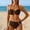 S-Brown, variant on Womens Swimwear Solid Color Metal Buckle Two Piece Tankini Swimsuit With Adjustable Straps And High Waist Bottoms Soft Wear S Dark Green