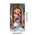 thumbnail image 3 of Dmlowu Christmas Door Cover - 2025 Exquisite Christmas Door Decorations, 35x71 inch Merry Christmas Front Door Decorations for Holiday Party Christmas Decorations Indoor & Outdoor, 3 of 7