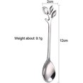 thumbnail image 2 of Paquete de 20 cucharas de café de hoja de acero inoxidable, vajilla, cucharas de postre, agitación, cucharadita de plata de 4,7 pulgadas, 2 of 4
