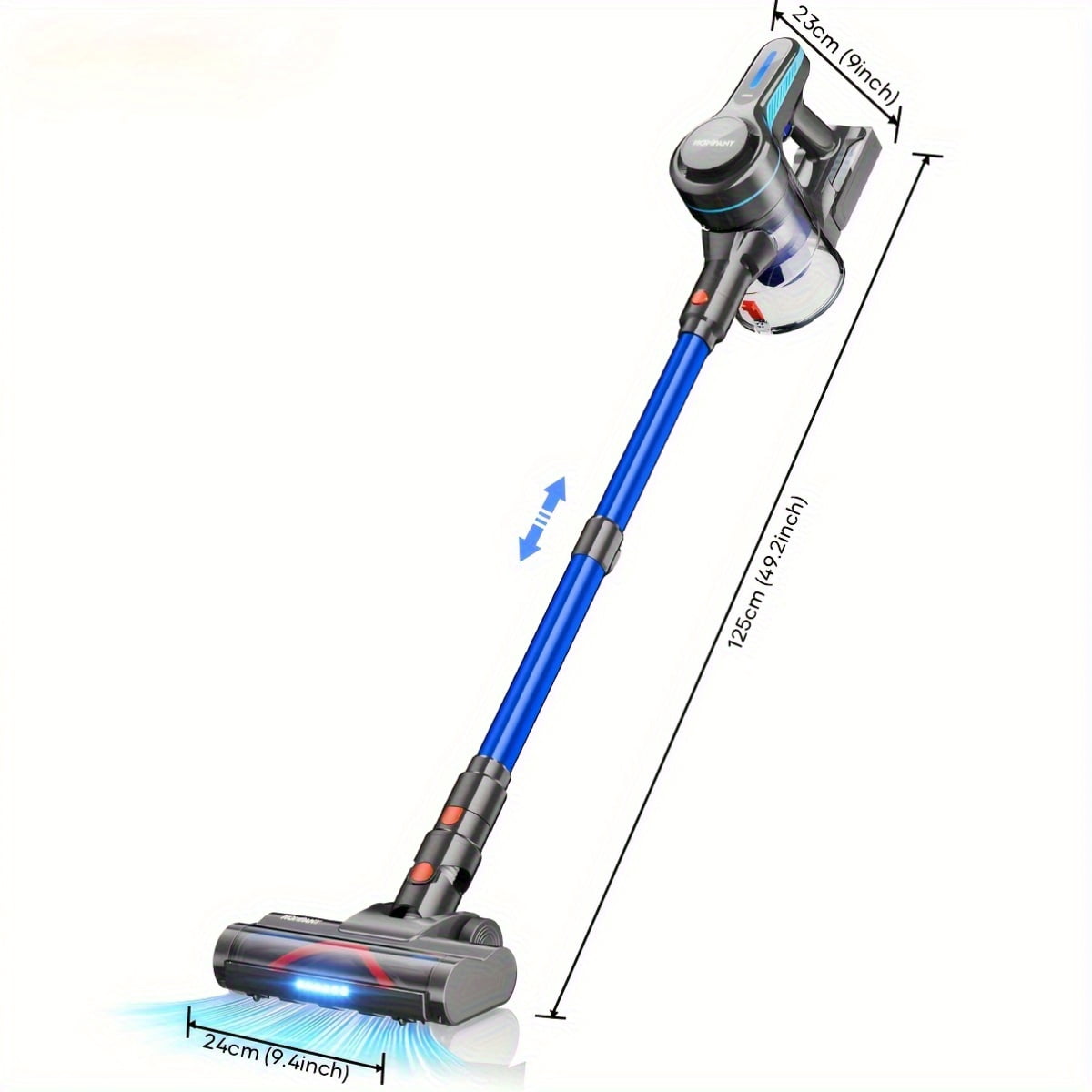 Cordless Vacuum Cleaner, 30Kpa Powerful Stick Vacuum With 45min Runtime, Anti-Tangle Vacuum Cleaners For Home, 50.72oz Dust Cup, Rechargeable Wireless Vacuum For Hardwood Floor Carpet Pet Hair