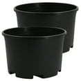 thumbnail image 4 of RENACLIPY 2-Pack Black Plastic Indoor Plant Pots with Drainage Holes, Ideal for Herbs, Flowers, and Small Plants, 4 of 8