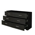 thumbnail image 6 of Oufan 6 Drawer Double Dresser for Bedroom, Wide Storage Cabinet for Living Room Home Entryway, Black, 6 of 6