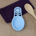 thumbnail image 4 of Cast Iron Spoon Rest Sunflower Design Kitchen Utensil Holder for Stove Top, Cookwear, Ladles, Countertop Organizer Heavy Duty - Blue, 4 of 5