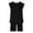 Black1, variant on tarylea Toddler Girls Clothes Sleeveless Ruffled Tank Tops High Rise Elastic Waist Shorts Solid Color Summer Loose Suits Casual Comfy Breathable Outfits for 3-14 Years