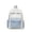 B, variant on Polka Dot Bow Print Backpack for Girls Color Block Bookbag, Lightweight Aesthetic School Bag with Drawstring Side Pockets for Teens College (Blue)