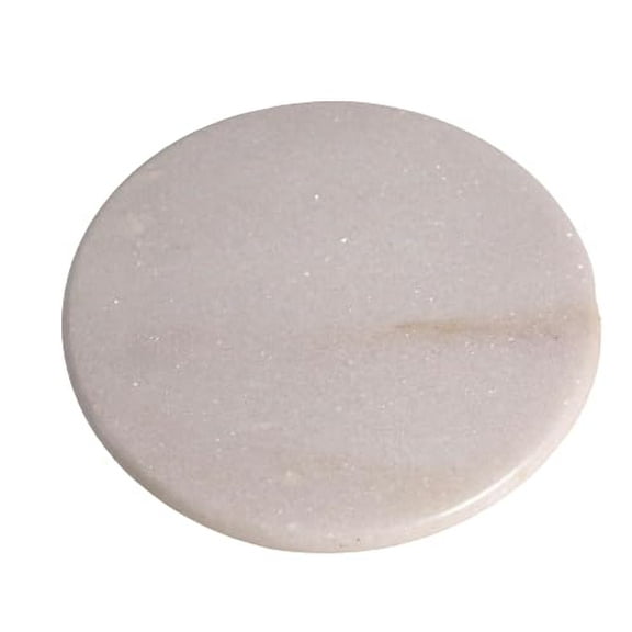 White Marble Chakla 10 Inch (Off-White) | Rolling Pin Board | Roti Maker | Phulka Maker | Chapati Maker For Home & Kitchen | Full Finished Marble Roti Maker Kitchen Utensil