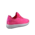 thumbnail image 2 of Remy-18k Youth Girl's fashion Flat Lace Up Light weight Glitter Sneaker Athletic Shoes, 2 of 2