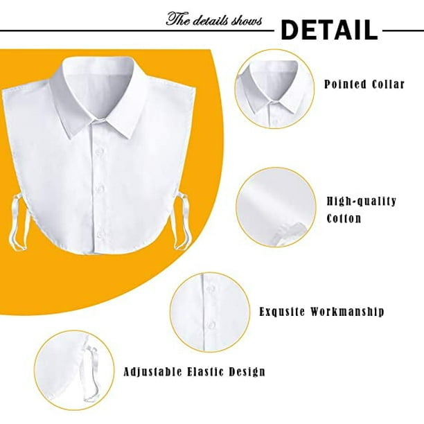 Jinsinto Fake Collar Detachable Collar Shirt Half Shirt Peter Pan