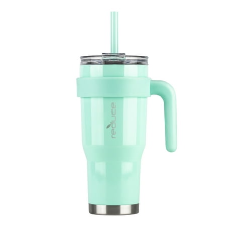 

Reduce Vacuum Insulated Stainless Steel Cold1 Mug with Lid and Straw Mild Mint 24 fl oz