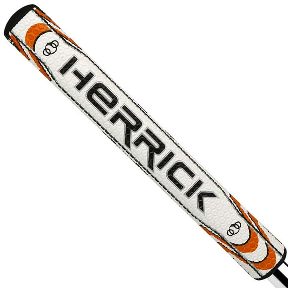Golf Putter Grip for Mens PU Material Lightweight Portable Soft Many Color to Choose (Black-White) (Orange/white)