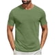 thumbnail image 1 of Pullover de Manga Corta para Hombres de Moda Casual Color Sólido Cuello Redondo Blusas Superiores, Poliéster Verano, 1 of 6