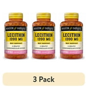 (3 pack) Mason Natural Lecithin 1200 mg, 100 Soft Gels