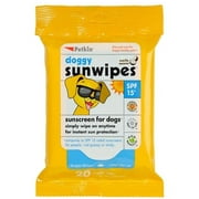Angle View: Petkin Dog Sunscreen Sunwipes – Sunscreen for Dogs, SPF 15 – Simply Wipe on Anytime for Instant Sun Protection – Includes 20 Jumbo Size Wipes, Vanilla Coconut Scent – Ideal for Home or Travel