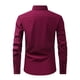 thumbnail image 3 of pstuiky mangas largas para hombre, Camisa de negocios tipo cárdigan con cuello vuelto liso a la moda para hombre Tops de talla grande para hombre s, 3 of 8