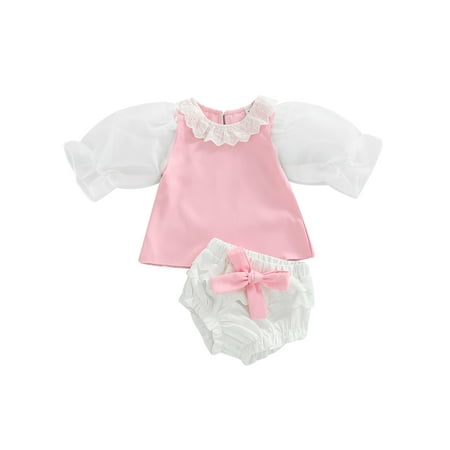 

Binpure Newborn Girl Shorts Suits Lace Patchwork Sleeveless Tops + Shorts Set