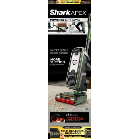 Shark - APEX DuoClean with Self-Cleaning Brushroll Powered Lift-Away Upright Vacuum - Sage